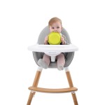 Stolček za hranjenje 2v1 Kinderkraft FINI - black